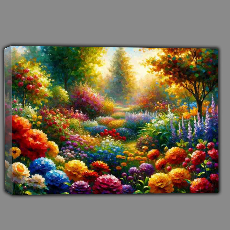 Buy Canvas : (Vibrant Bloom A Spring Garden)