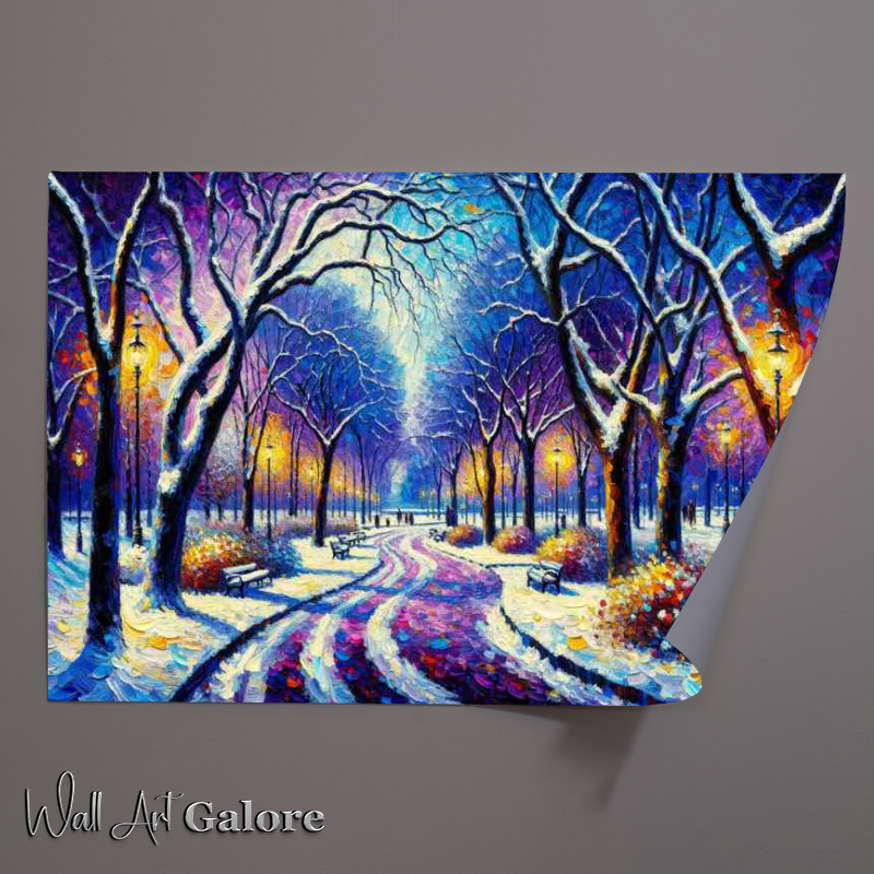 Buy Unframed Poster : (Winters Harmony A Snowy Park Style)