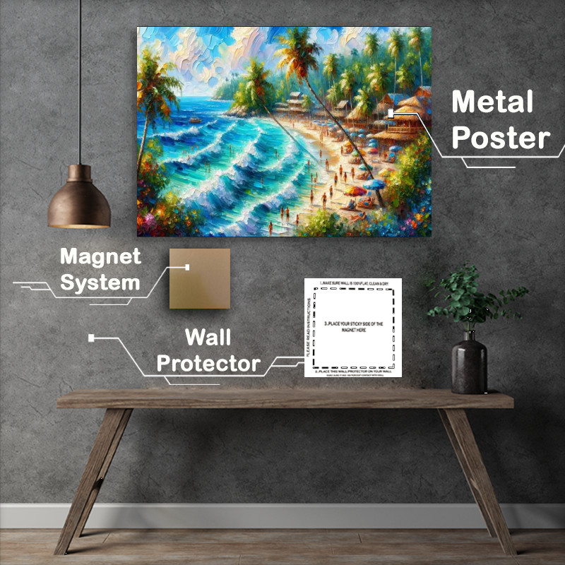 Buy Metal Poster : (Summers Adventure A Tropical Beach)