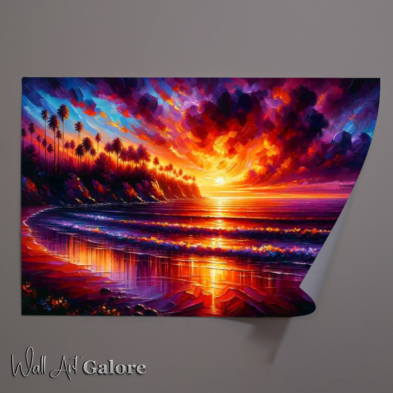 Buy Unframed Poster : (Summers Glow A Coastal Sunset)