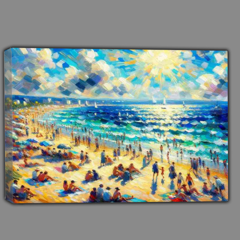 Buy Canvas : (Summers Radiance A Beach Scene in)