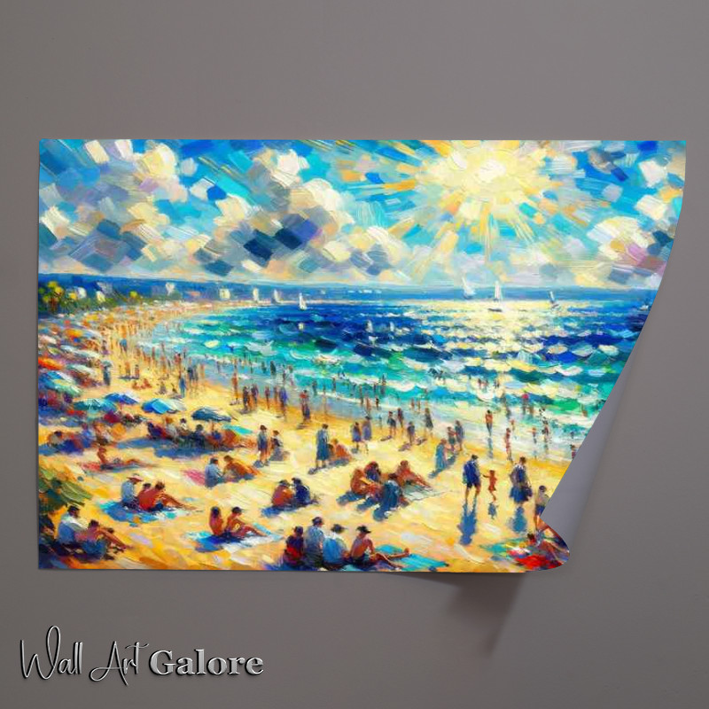 Buy Unframed Poster : (Summers Radiance A Beach Scene in)