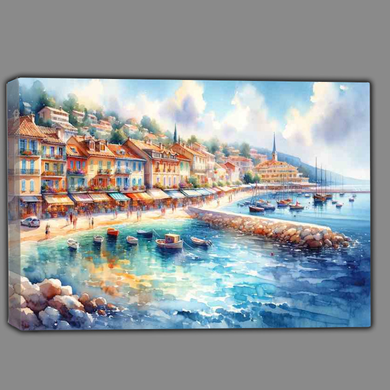 Buy Canvas : (Summers Radiance A Seaside Town)