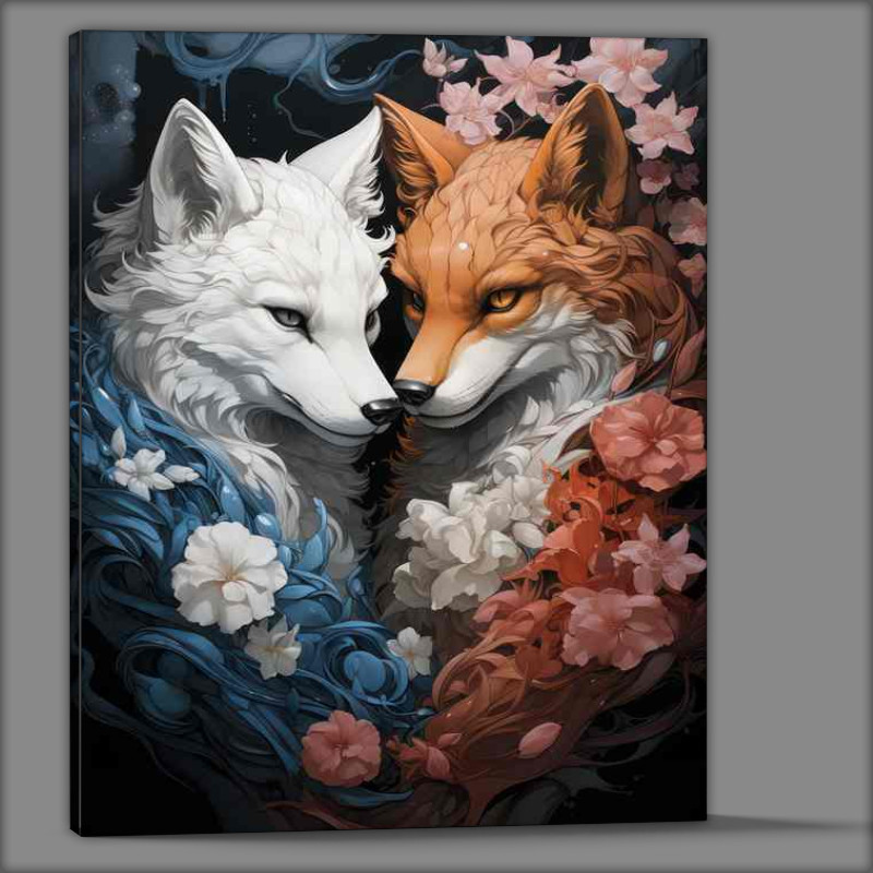 Buy Canvas : (Foxes Falling In Love)