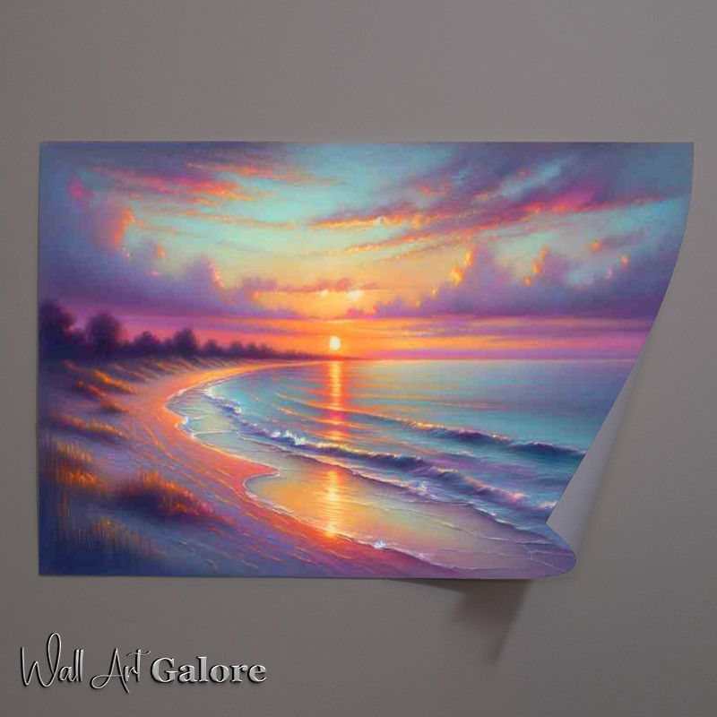 Buy Unframed Poster : (Summers Whisper A Coastal Sunset)