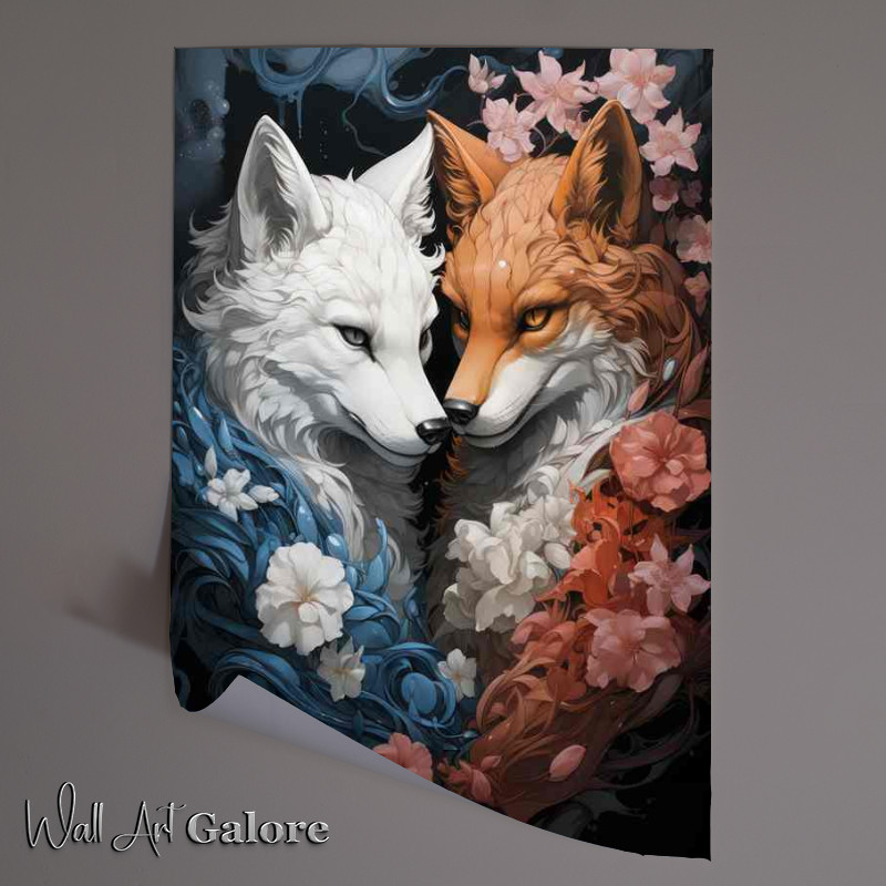 Buy Unframed Poster : (Foxes Falling In Love)