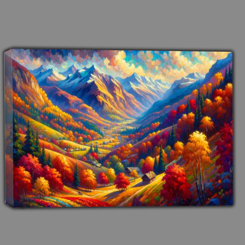 Buy Canvas : (Autumns Palette A Mountain View)