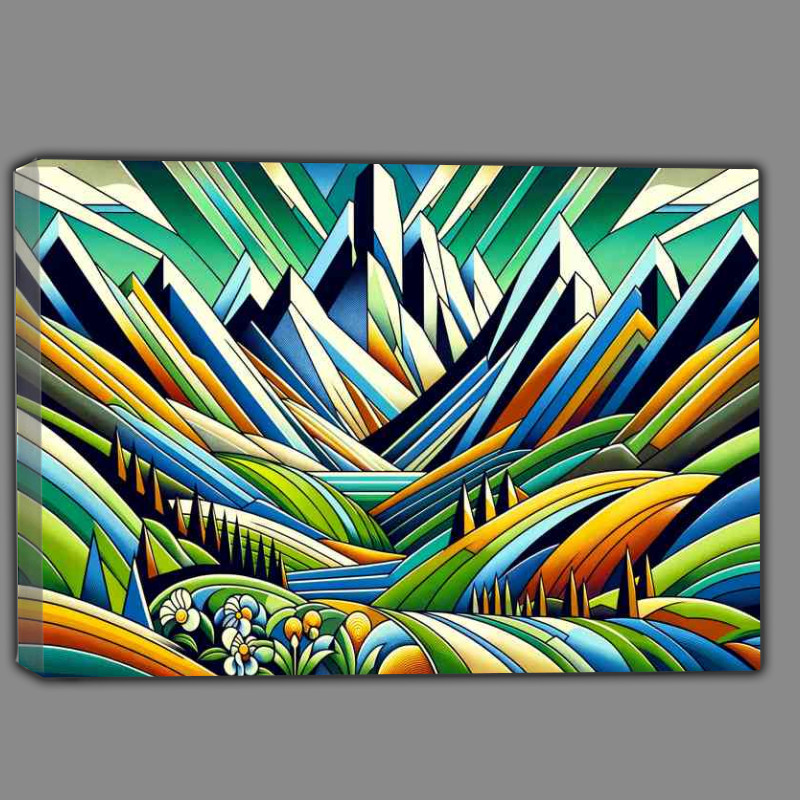 Buy Canvas : (Dawn of Spring A Mountain Landscape)