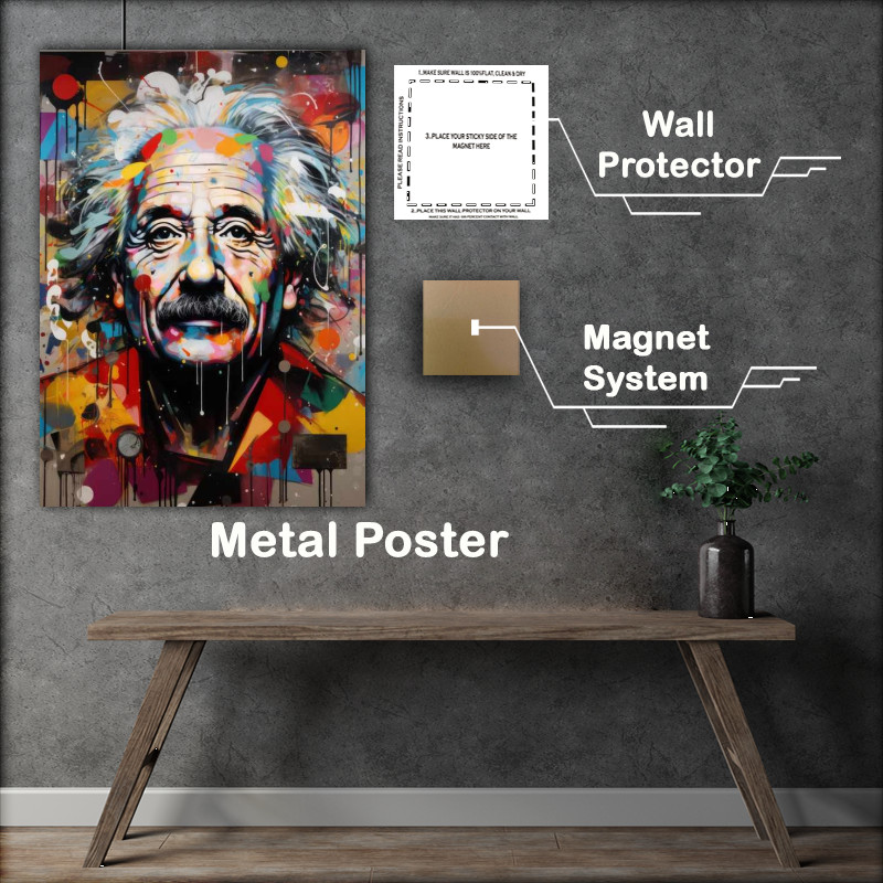 Buy Metal Poster : (Albert Einstein all about the maths)