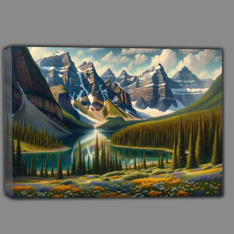 Buy Canvas : (Renewed Splendor Springtime in the Canadian Rockies)