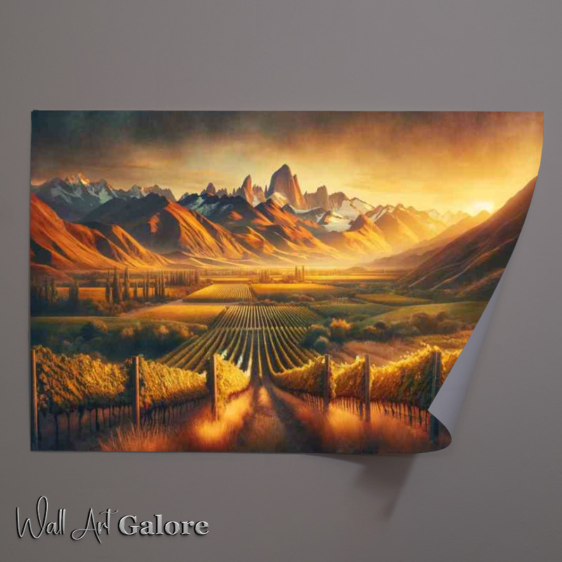 Buy Unframed Poster : (Summer evening in the vineyards of Mendoza Argentina)