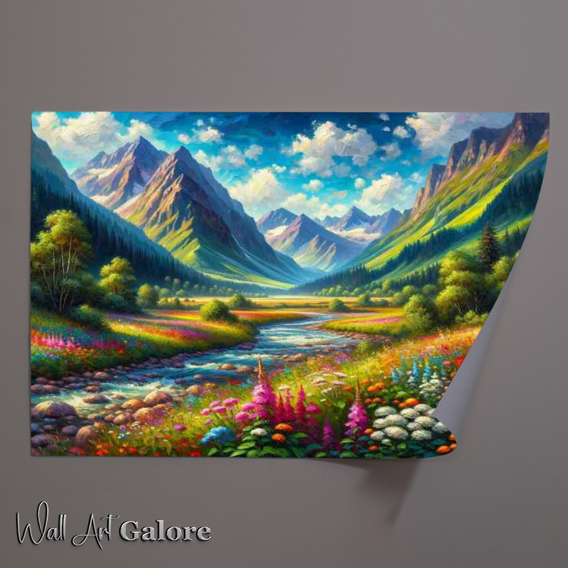 Buy Unframed Poster : (Summers Dream A Mountain Valley)