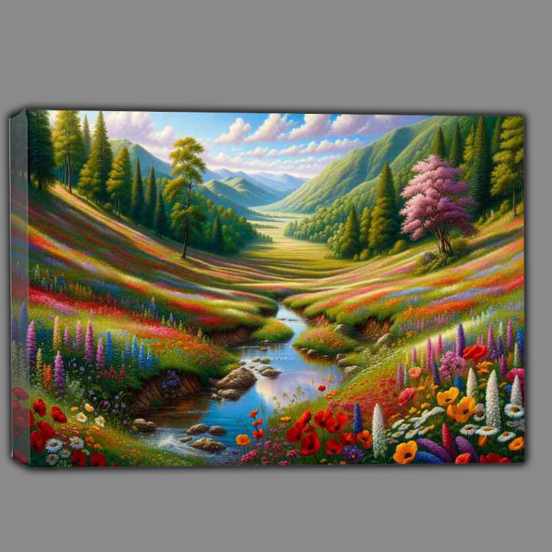 Buy Canvas : (Verdant Vibrance A Spring Valley)