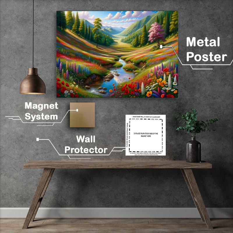 Buy Metal Poster : (Verdant Vibrance A Spring Valley)