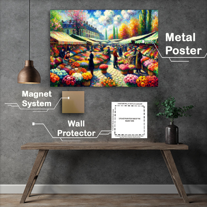Buy Metal Poster : (Springs Canvas A Flower Market)