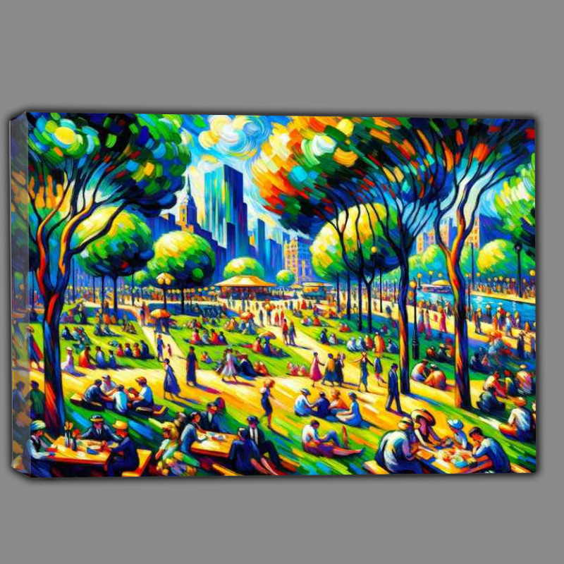 Buy Canvas : (Summers Vibrance A City Park)