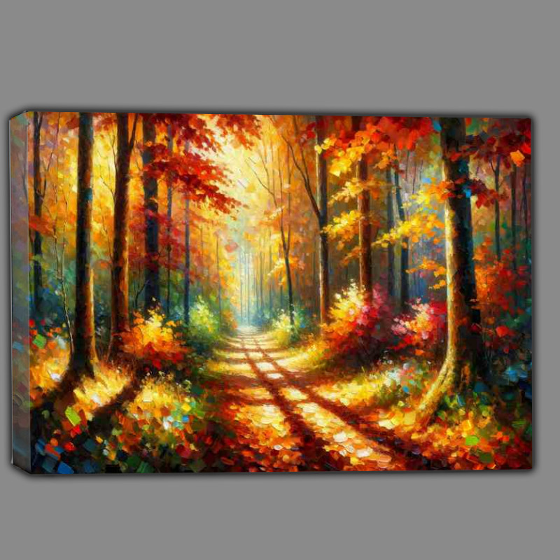 Buy Canvas : (Autumns Majesty A Forest Path)