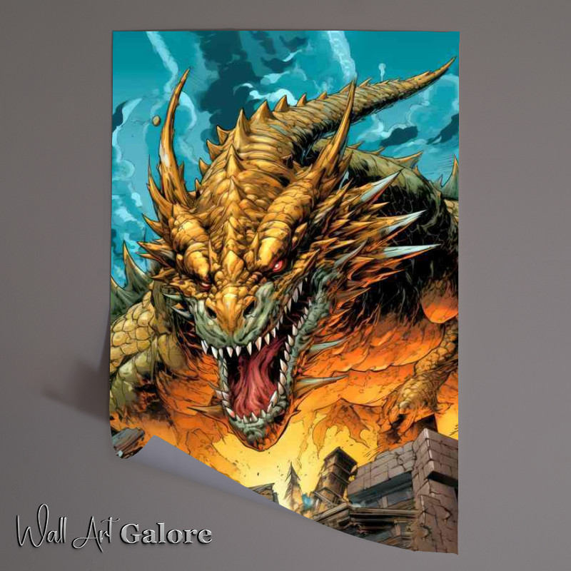 Buy Unframed Poster : (Inferno of the Mystical Wyvern)