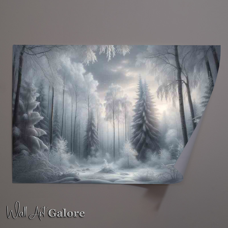 Buy Unframed Poster : (Frozen Elegance The Magic of a Winter Forest)