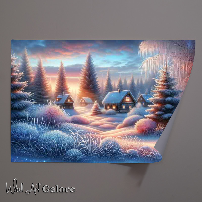 Buy Unframed Poster : (Glistening Frost A Winter Wonderland at Dawn)