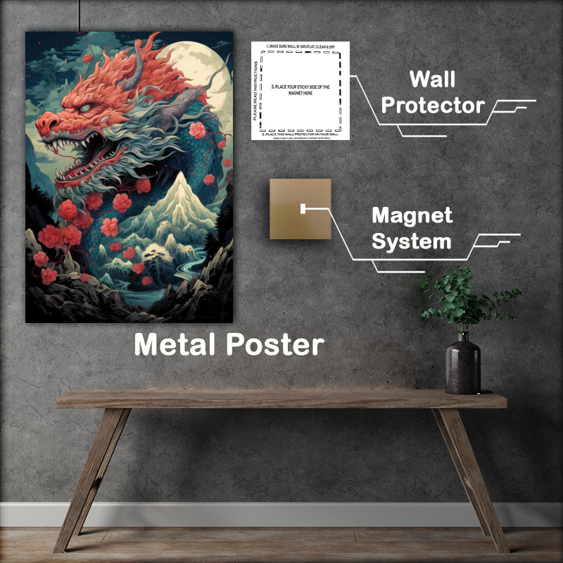 Buy Metal Poster : (Japanese The Immortal Appeal of Dragon Tales)
