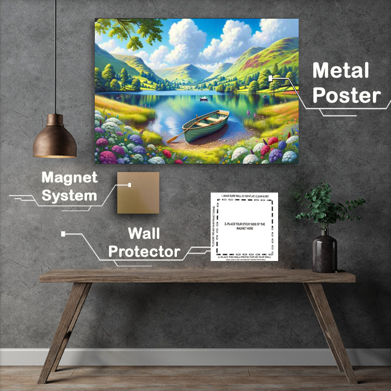 Buy Metal Poster : (A bright summer day in the Lake District UK)