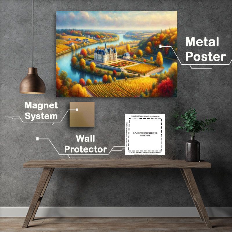 Buy Metal Poster : (Autumn day in the Loire Valley France)