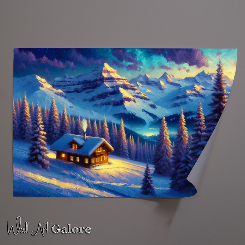 Buy Unframed Poster : (Gleaming Solitude Serene Snowscapes of the Swiss Alps)