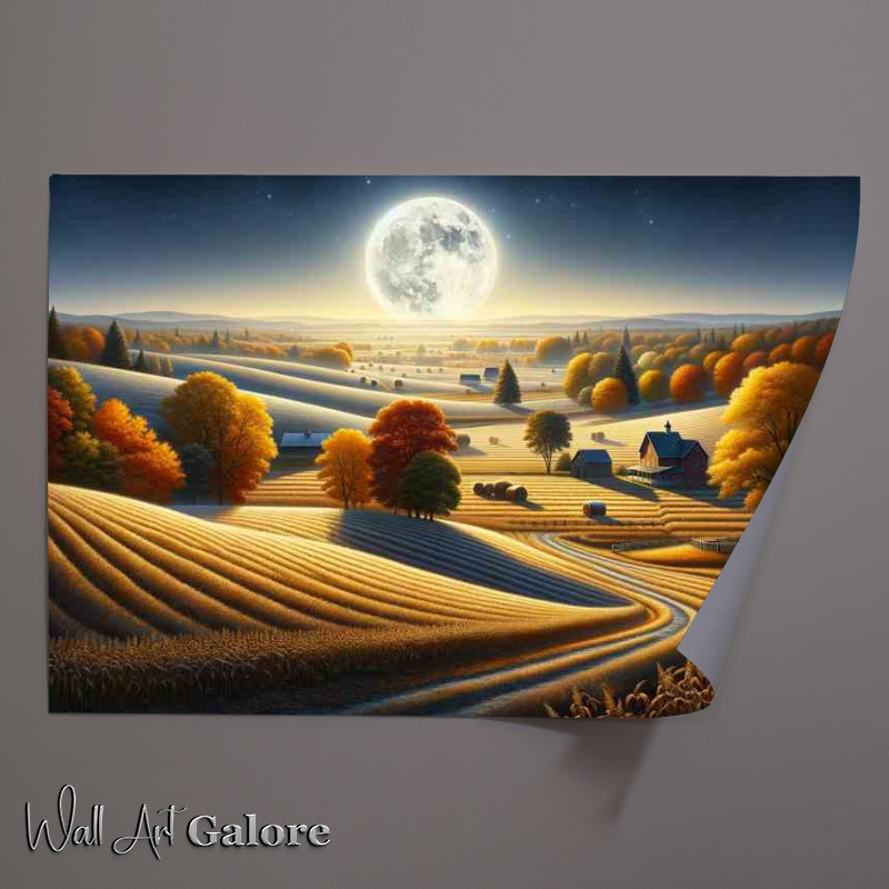 Buy Unframed Poster : (Harvest Moon Magic A Countryside Evening)