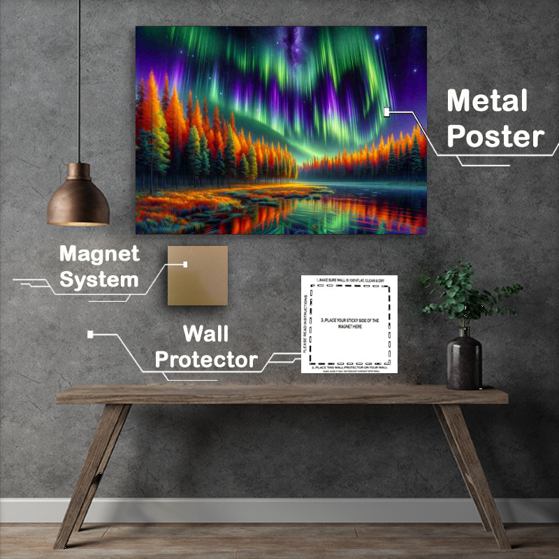 Buy Metal Poster : (Autumn Aurora)