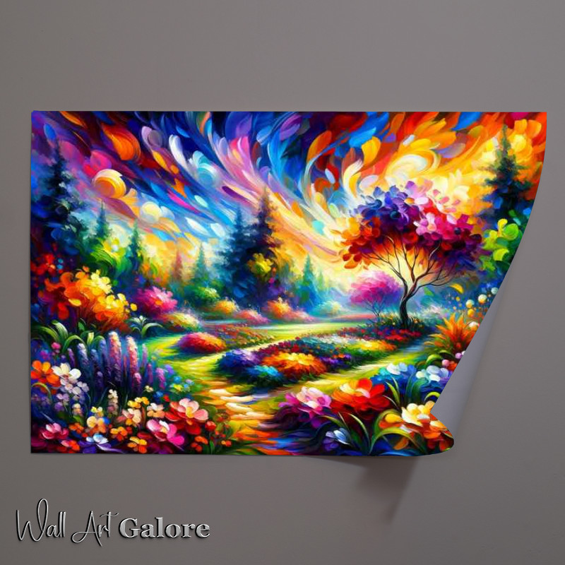 Buy Unframed Poster : (Renewal in Bloom A Spring Garden in Expressionist Style)