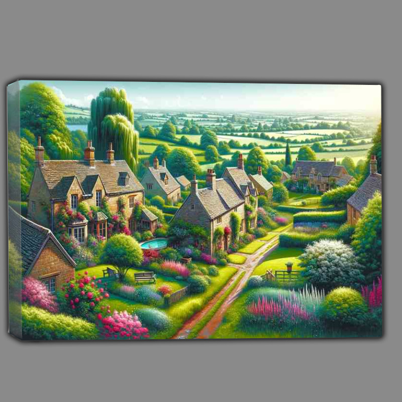 Buy Canvas : (Summer day in the Cotswolds)