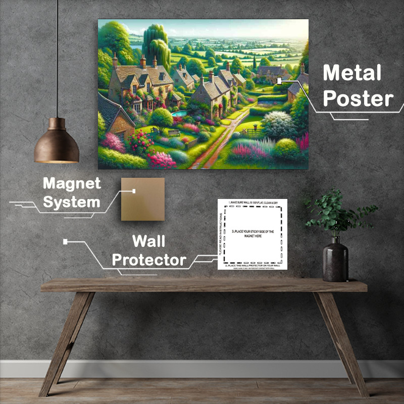 Buy Metal Poster : (Summer day in the Cotswolds)