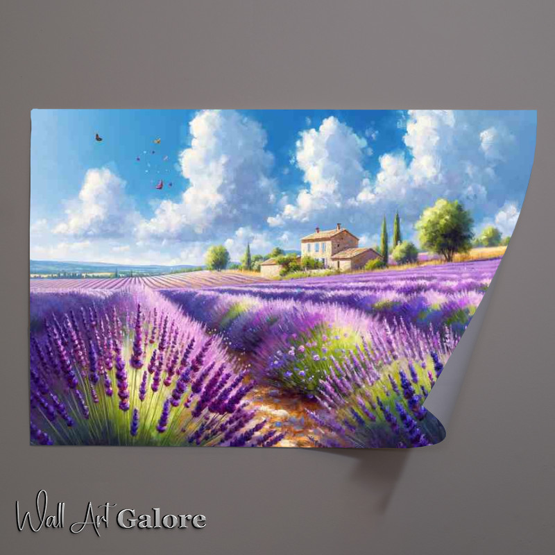 Buy : (Provence Lavender Fields Poster)