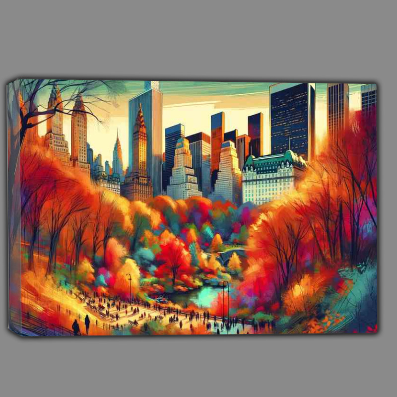 Buy : (Autumn in Central Park Canvas)