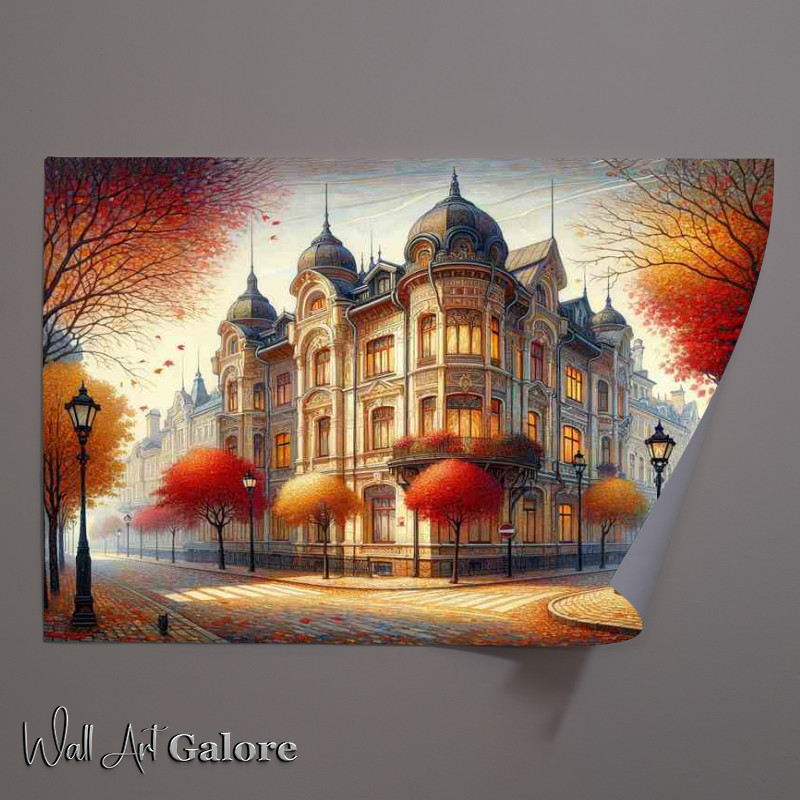 Buy Unframed Poster : (Autumns Elegance A Historic Town Art)