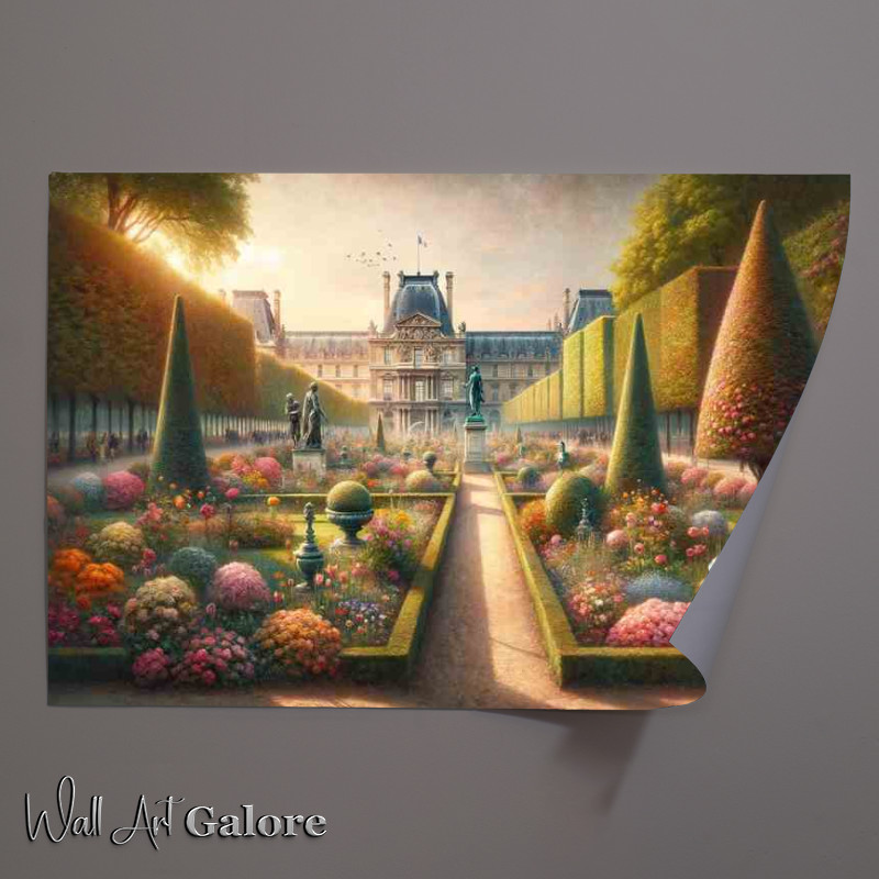 Buy Unframed Poster : (Parisian Spring Charm Morning Light at Jardin des Tuileries)