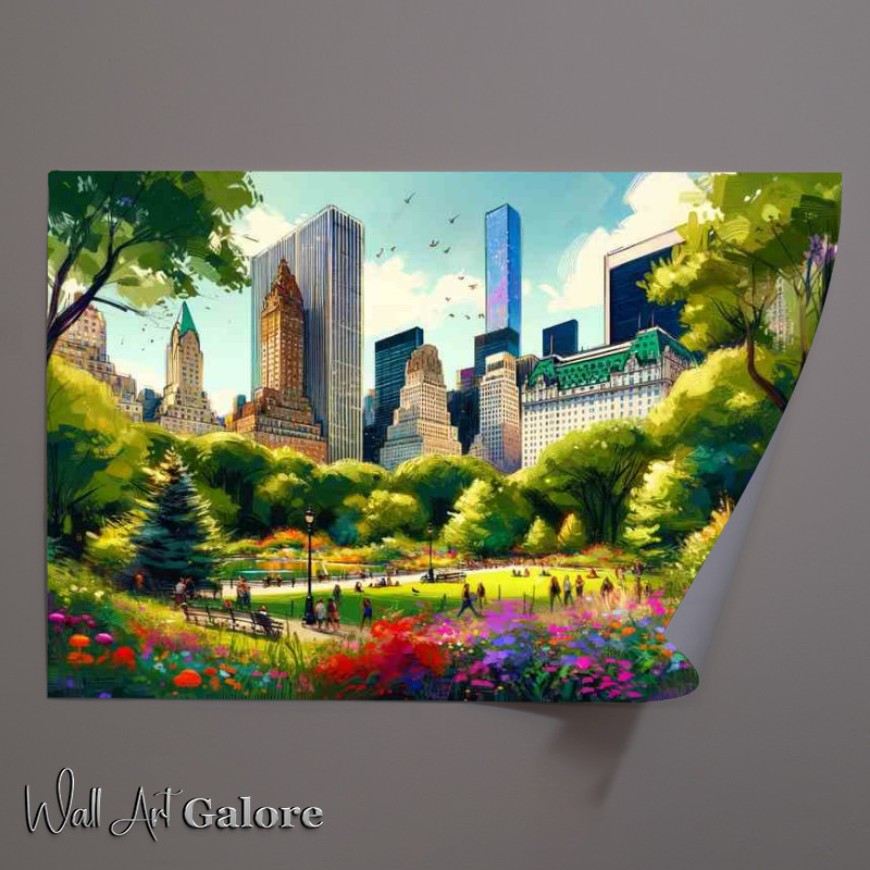 Buy Unframed Poster : (Summer day in Central Park New York City USA with green trees)
