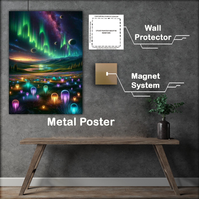 Buy Metal Poster : (A fantasy planet a vast array of colours)
