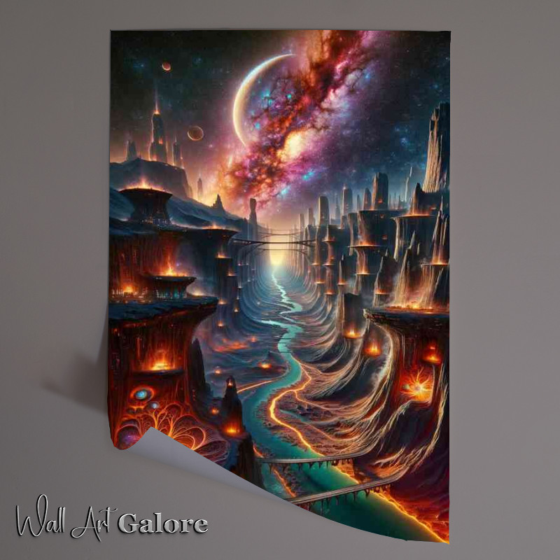 Buy Unframed Poster : (A fantasy planet expansive alien life)
