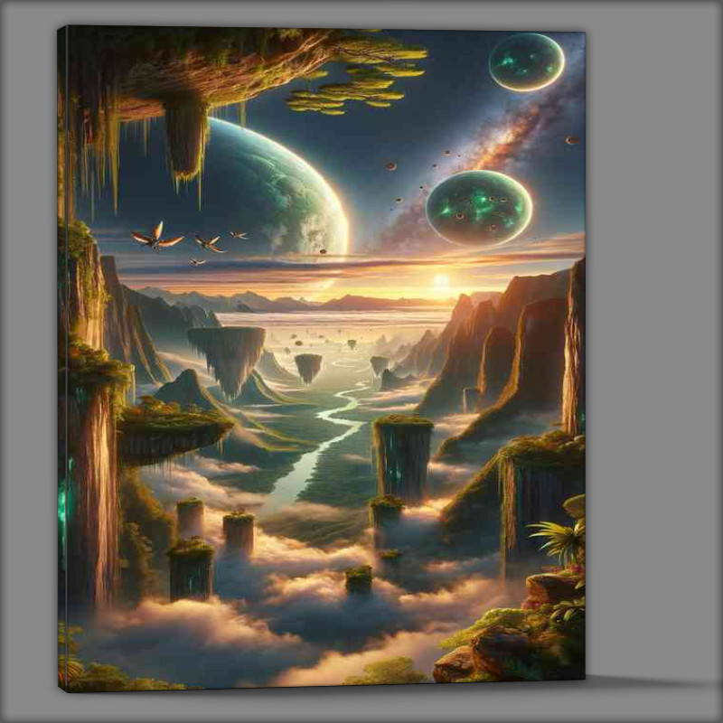 Buy Canvas : (A view from a fantasy planet)