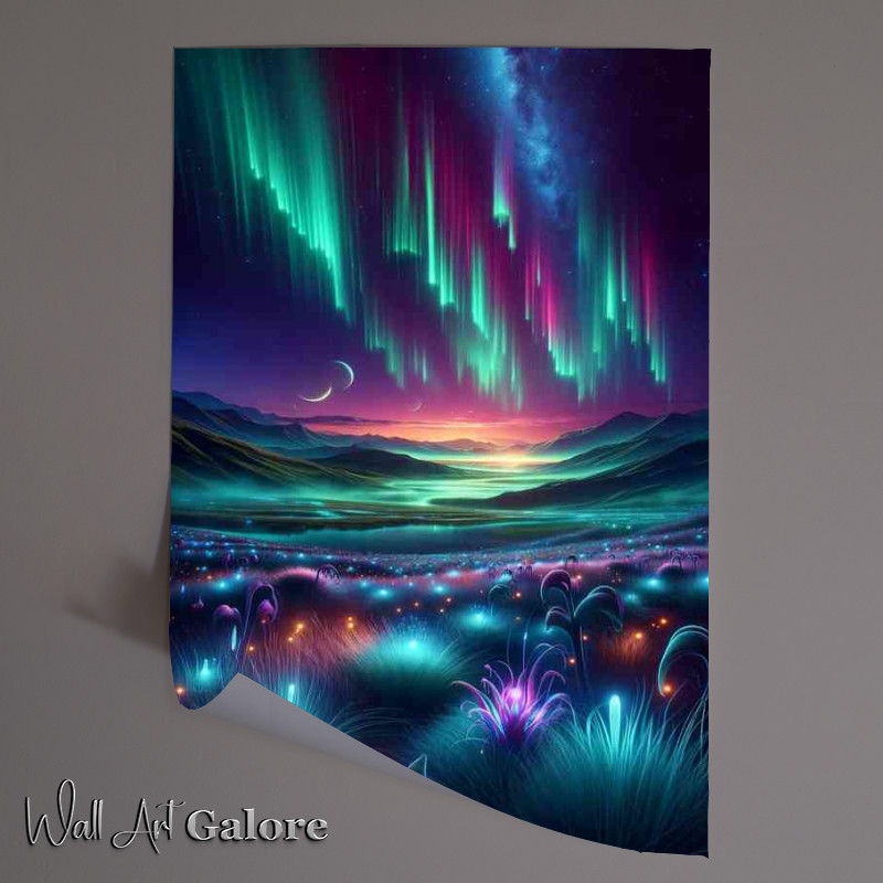 Buy Unframed Poster : (A view from a fantasy planet a vast array of colours)