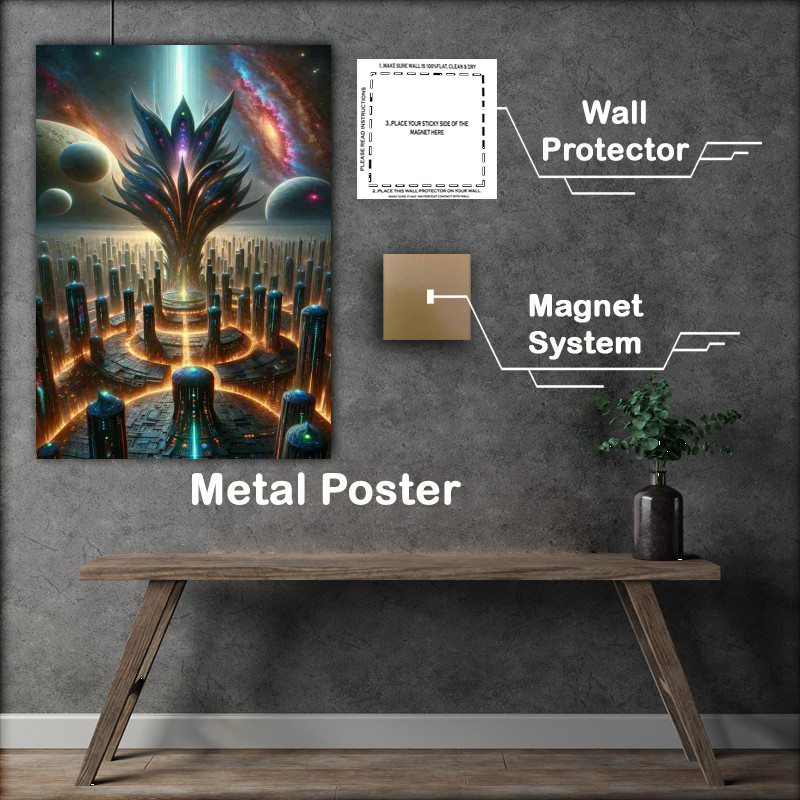 Buy Metal Poster : (The scene depicts a towering ali)