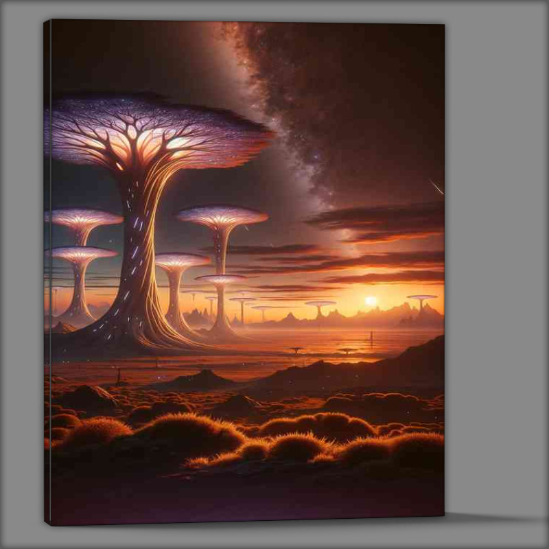Buy Canvas : (Trees fantasy planet vast open landscape)