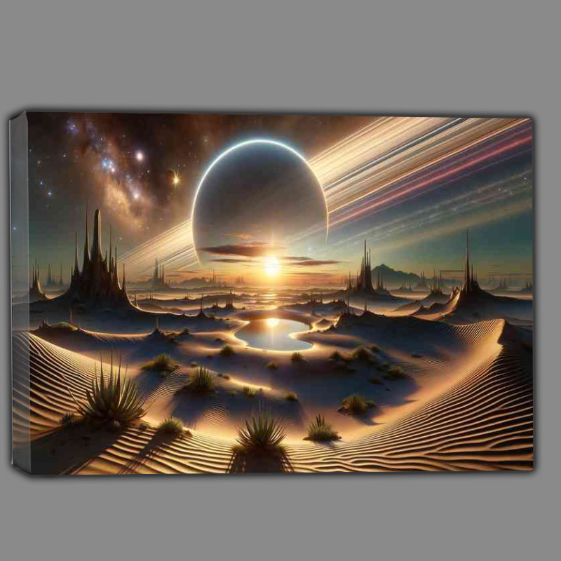 Buy Canvas : (A fantasy planet The scene captures vast view)