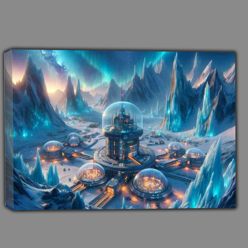 Buy Canvas : (A captivating scene captures an alien research centre)