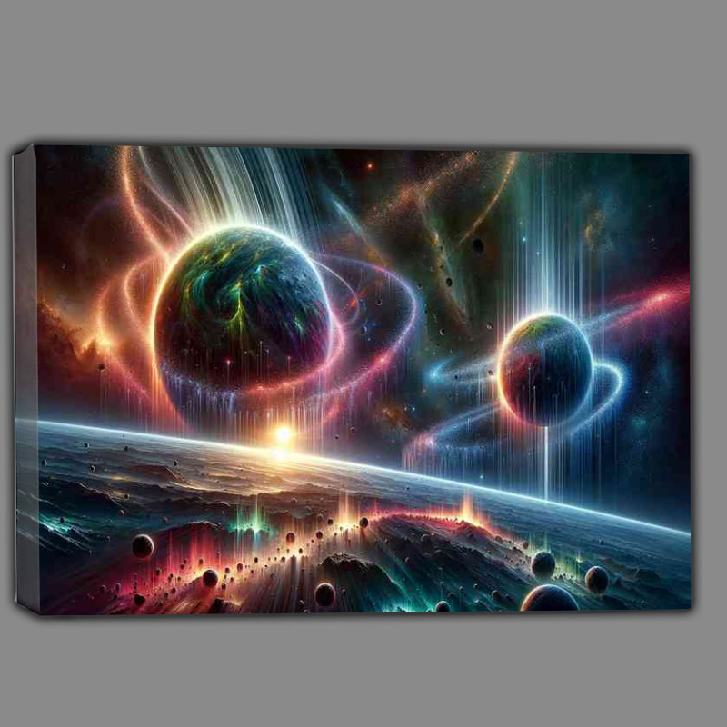 Buy Canvas : (A ethereal scene of a fantasy space phenomenon a cosmic dance)