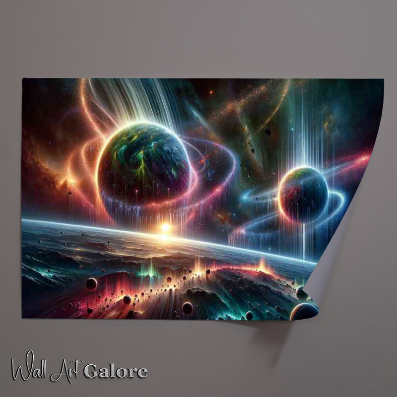 Buy Unframed Poster : (A ethereal scene of a fantasy space phenomenon a cosmic dance)