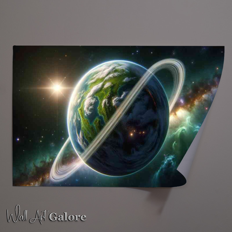 Buy Unframed Poster : (A fantasy planet from space without any spacecraft)