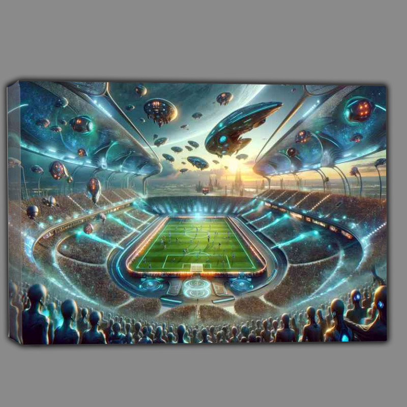 Buy Canvas : (A fantasy planet shows a grand alien sporting)